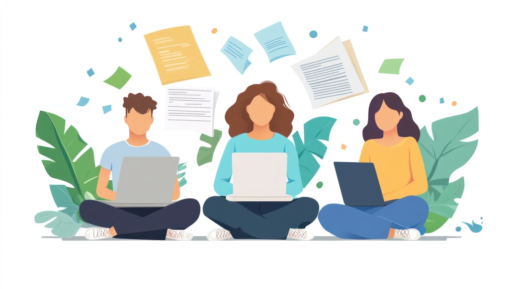 People with a laptop and some papers