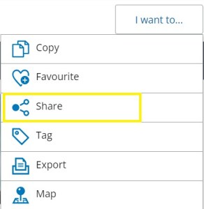 I want to... 'Share' with triangular shaped icon