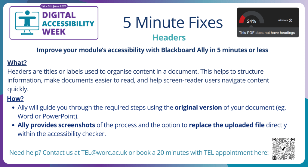 5 min fix Headers