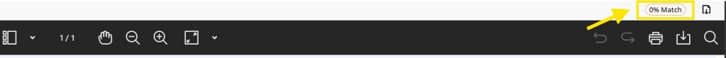 Blackboard Tool bar with Turnitin similarity % match above.